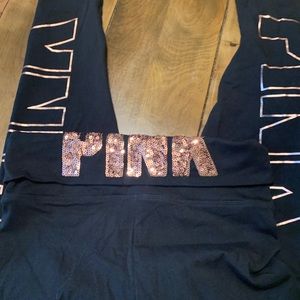 PINK NWOT rollover leggings XS